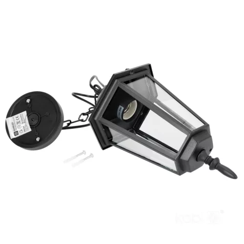 Garden hanging lamp LO4105 1xE27 IP54 black Kobi