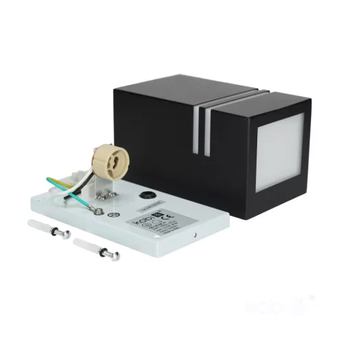 Garden wall lamp QUAZAR 11 1xGU10 IP44 black Kobi