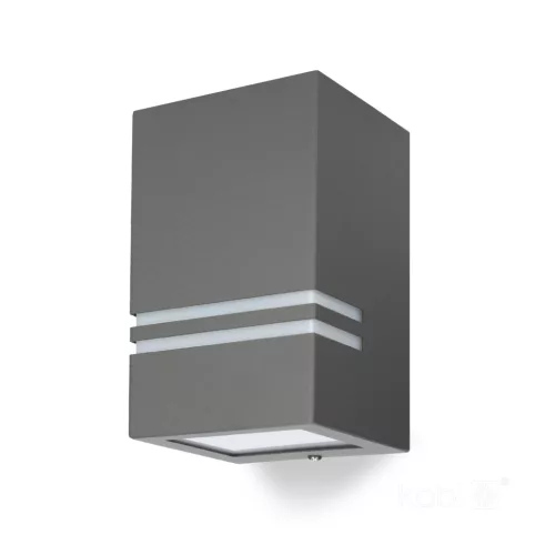 Garden wall lamp QUAZAR 11 1xGU10 IP44 grey Kobi