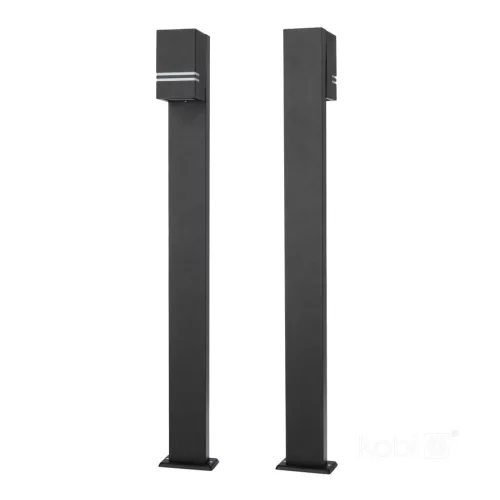 Bollard lamp QUAZAR 12 1xGU10 IP44 black Kobi