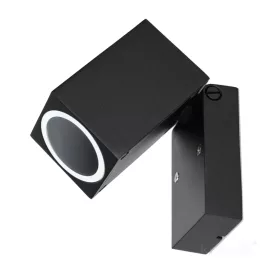 Garden wall lamp QUAZAR 15 1xGU10 IP44 black Kobi