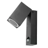 Garden wall lamp QUAZAR 15 1xGU10 LX IP44 black Kobi