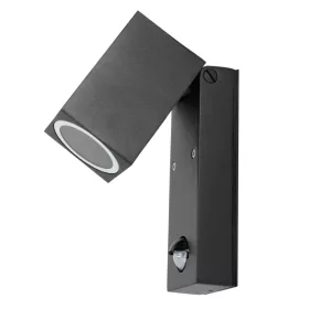 Garden wall lamp QUAZAR 15 1xGU10 LX IP44 black Kobi