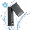 Garden wall lamp QUAZAR 15 1xGU10 LX IP44 black Kobi