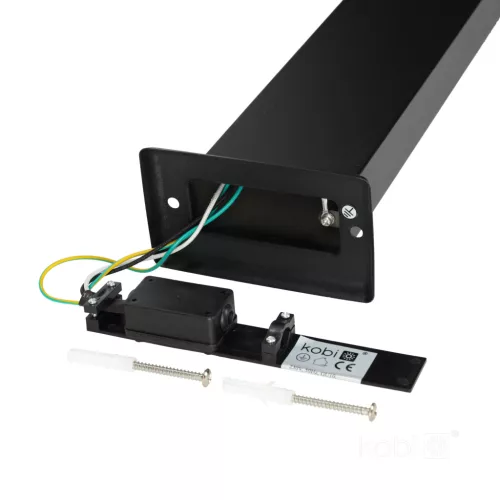 Bollard lamp QUAZAR 15S 1xGU10 IP44 black Kobi