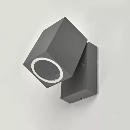Garden wall lamp QUAZAR 15 1xGU10 IP44 grey Kobi