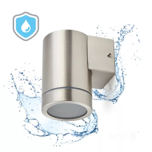 Garden wall lamp QUAZAR 16 1xGU10 IP44 steel Kobi