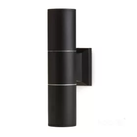 Garden wall lamp QUAZAR 3 2xGU10 IP44 black Kobi