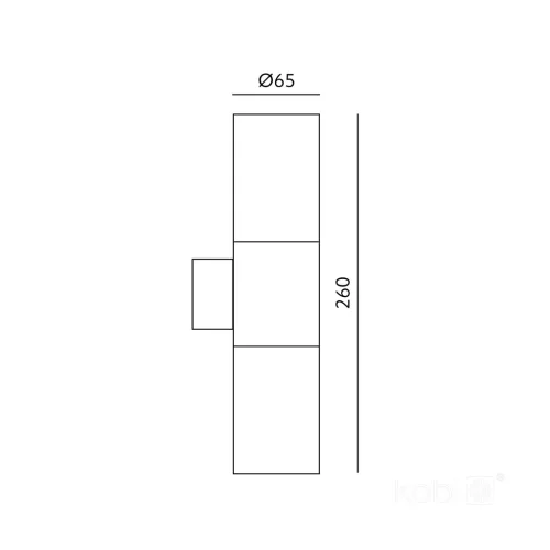Garden wall lamp QUAZAR 3 2xGU10 IP44 black Kobi