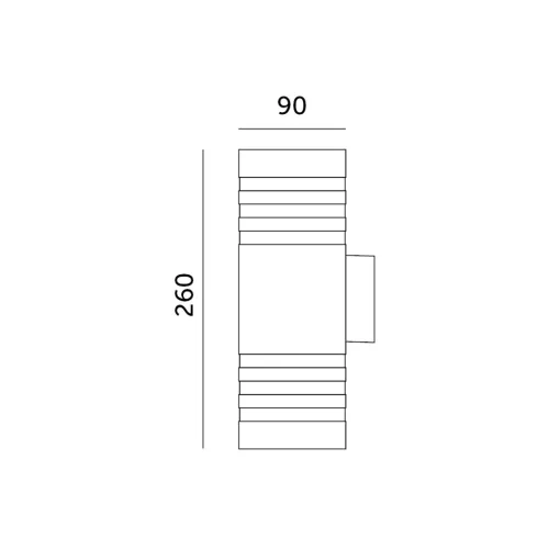 Garden wall lamp QUAZAR 5 2xGU10 IP44 black Kobi