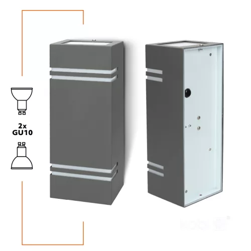 Garden lamp QUAZAR 7 2xGU10 IP44 grey Kobi