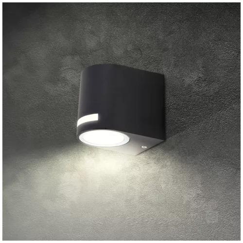 Garden wall lamp QUAZAR 8 1xGU10 IP44 black Kobi