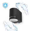 Garden wall lamp QUAZAR 8 1xGU10 IP44 black Kobi