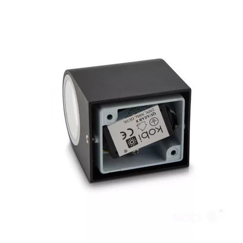 Garden wall lamp QUAZAR 8 1xGU10 IP44 black Kobi