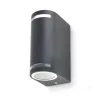 Garden wall lamp QUAZAR 9 2xGU10 IP44 grey Kobi