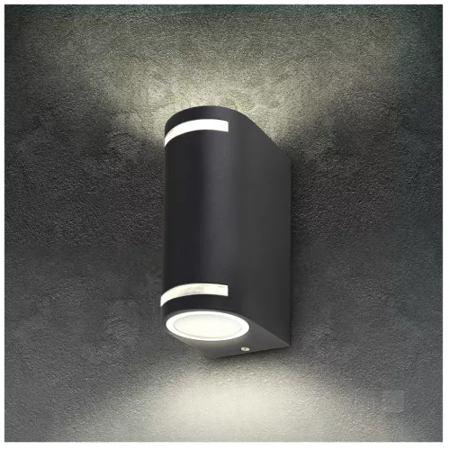 Garden wall lamp QUAZAR 9 2xGU10 IP44 grey Kobi