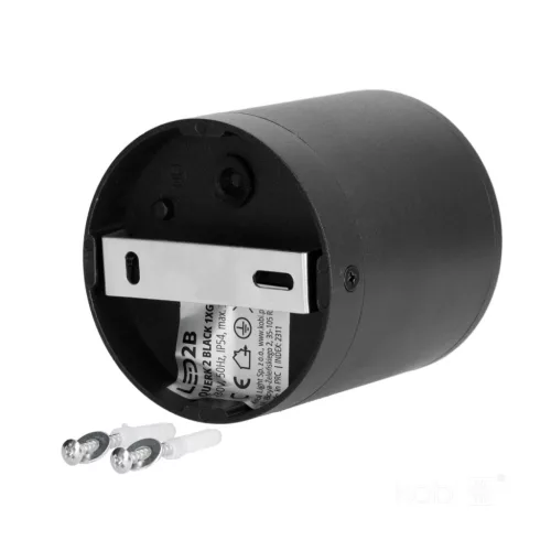 Garden lamp QUERK 2 1xGU10 IP44 black LED2B