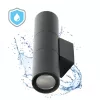 Garden wall lamp QUERK 3 2xGU10 IP44 black LED2B