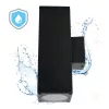 Garden wall lamp QUERK 4 2xGU10 IP54 black LED2B