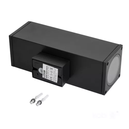 Garden wall lamp QUERK 4 2xGU10 IP54 black LED2B