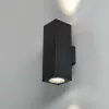 Garden wall lamp QUERK 4 2xGU10 IP54 black LED2B