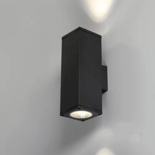 Garden wall lamp QUERK 4 2xGU10 IP54 black LED2B