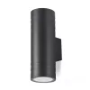 Garden wall lamp QUERK 5 2xGU10 IP54 black LED2B