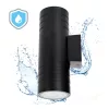 Garden wall lamp QUERK 5 2xGU10 IP54 black LED2B