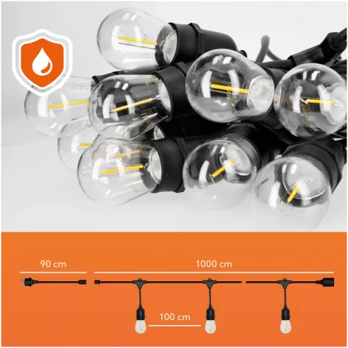 Garland MIMOSA LED SET 10m 10x1W E27 Kobi