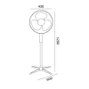 Floor fan VIENTO 45W black Kobi Windstar