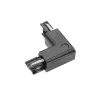 External connector for 3-circuit track L LEFT black Kobi