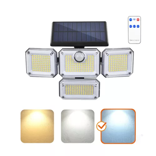 GLOW G2 napelemes LED-reflektor, IP44, 2 W, Hideg fehér, fekete