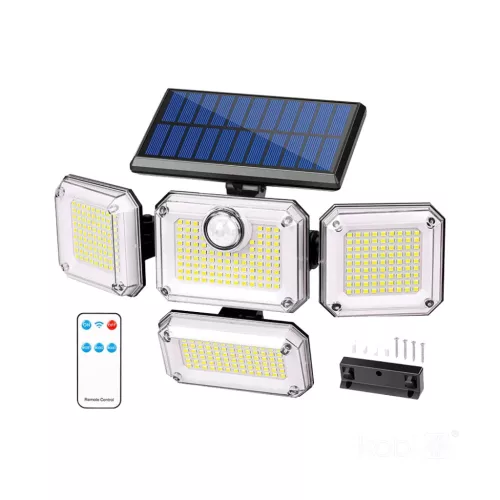 GLOW G2 napelemes LED-reflektor, IP44, 2 W, Hideg fehér, fekete