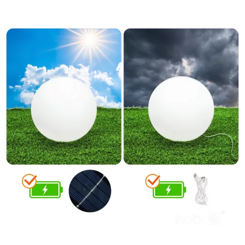 Garden lamp Solar LED GARDEN BALL 30cm 3000K+RGB Kobi Design