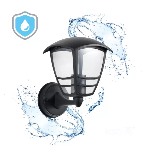 Garden wall lamp TEVIO KG 1xE27 IP54 black LED2B