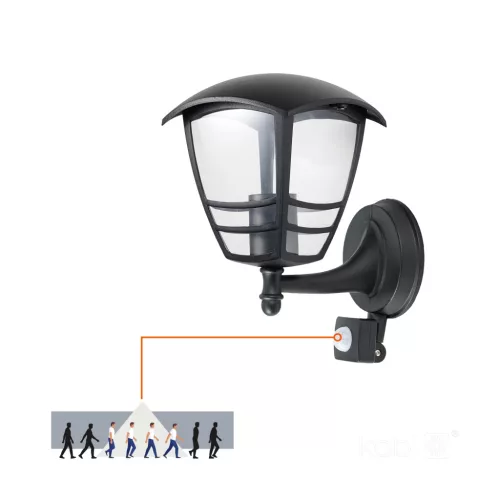Garden wall lamp TEVIO KG 1xE27 LX IP54 black LED2B
