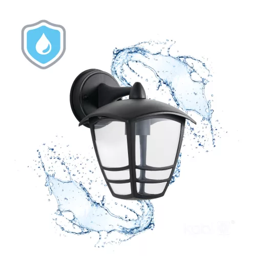 Garden wall lamp TEVIO KD 1xE27 IP54 black LED2B