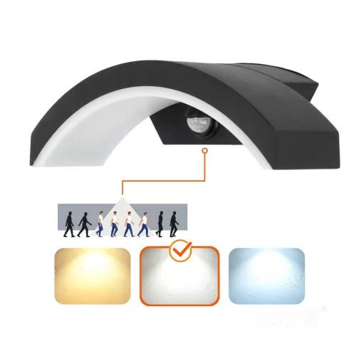 Garden wall lamp LED OME 10W 4000K LX IP54 black LED2B