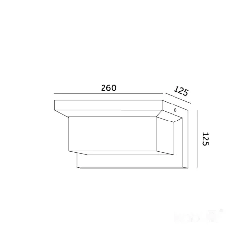 Garden wall lamp LED LENTERO 12W 4000K LX IP54 black LED2B