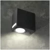 Garden wall lamp QUERK 6 1xGU10 IP54 black LED2B