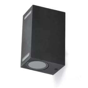 Garden wall lamp QUERK 7 2xGU10 IP54 black LED2B