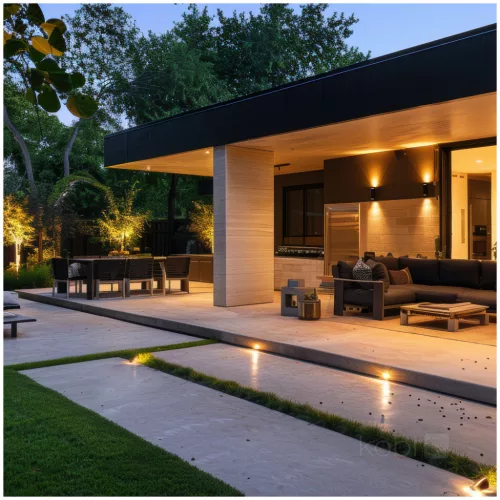 Garden wall lamp QUERK 7 2xGU10 IP54 black LED2B