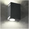Garden wall lamp QUERK 7 2xGU10 IP54 black LED2B