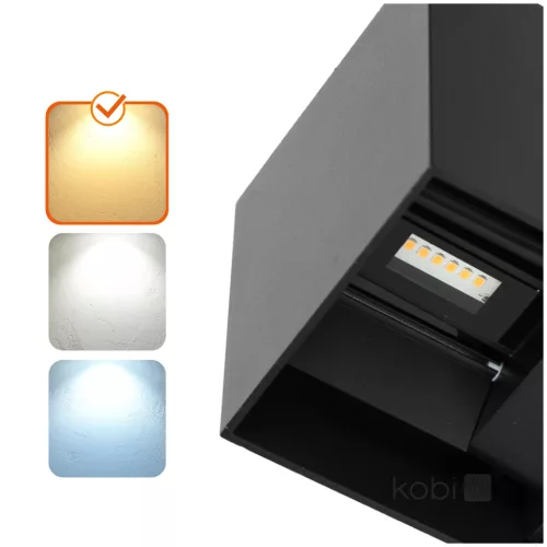 Garden wall lamp LED QUERK 2x3W 3000K IP54 black LED2B