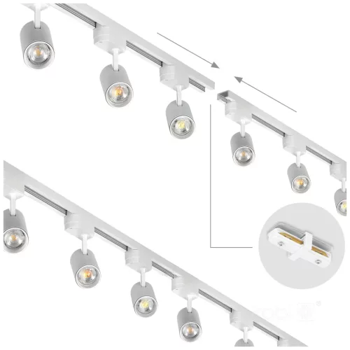 Inner connector for 1-circuit track I white Kobi