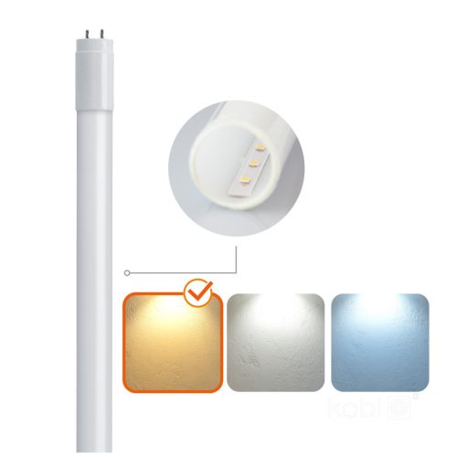 T8 LED-fénycső 18W, 120 cm, Meleg fehér