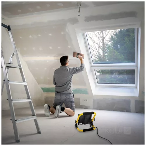 TIGRA LED-reflektor, 110°, IP54, 100 W, Természetes fehér, fekete