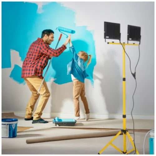 TIGRA TRIPOD LED-reflektor, 110°, IP54, 200 W, Természetes fehér, fekete