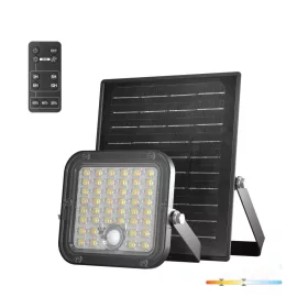   MHCS napelemes LED-reflektor, 120/60°, IP65, 10 W, Természetes fehér, fekete