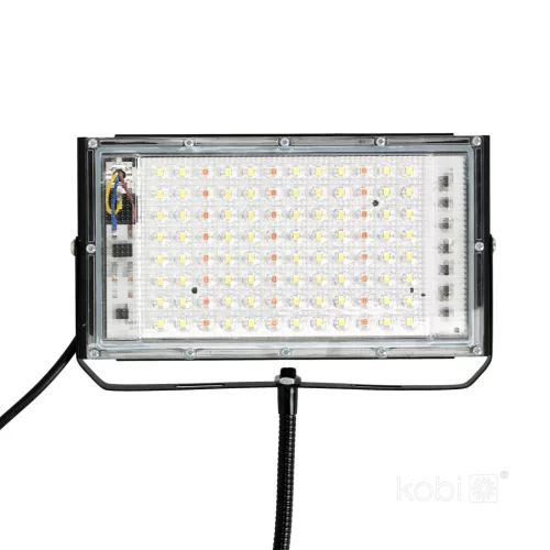  LED-reflektor, 180°, IP65, 45 W, Természetes fehér, fekete